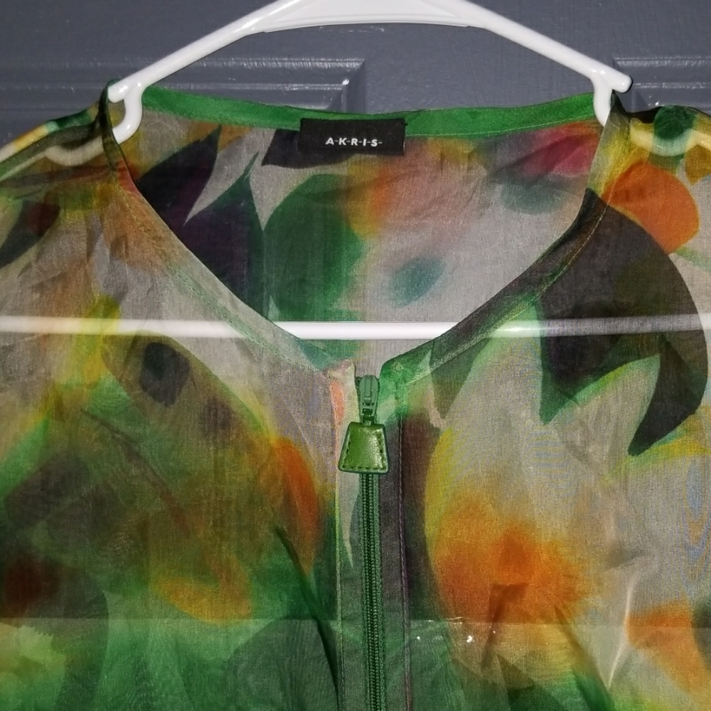 Akris translucent long zip up